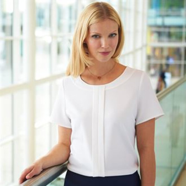 Women's Felina crêpe de chine short sleeve blouse Thumbnail