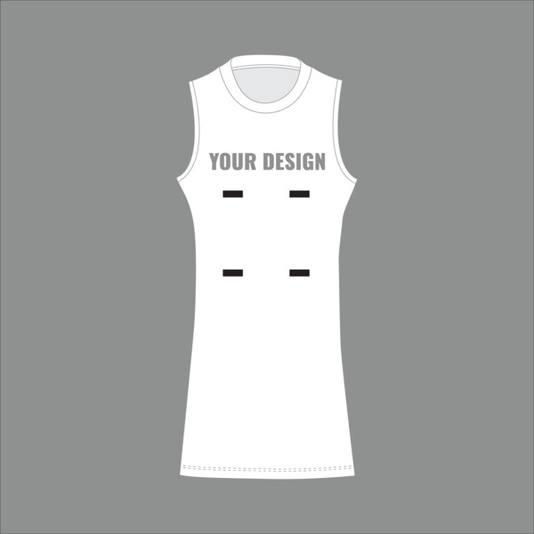  STANDARD ROUND NECK NETBALL DRESS RACER BACK - Adult Thumbnail
